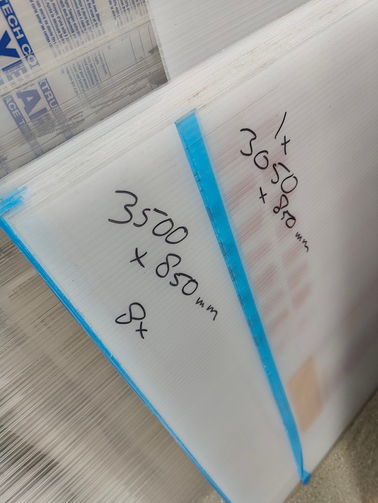 Polycarbonaat kanaalplaten 8mm opaal, Overige materialen, Nieuw, 15 m² of meer, Ophalen