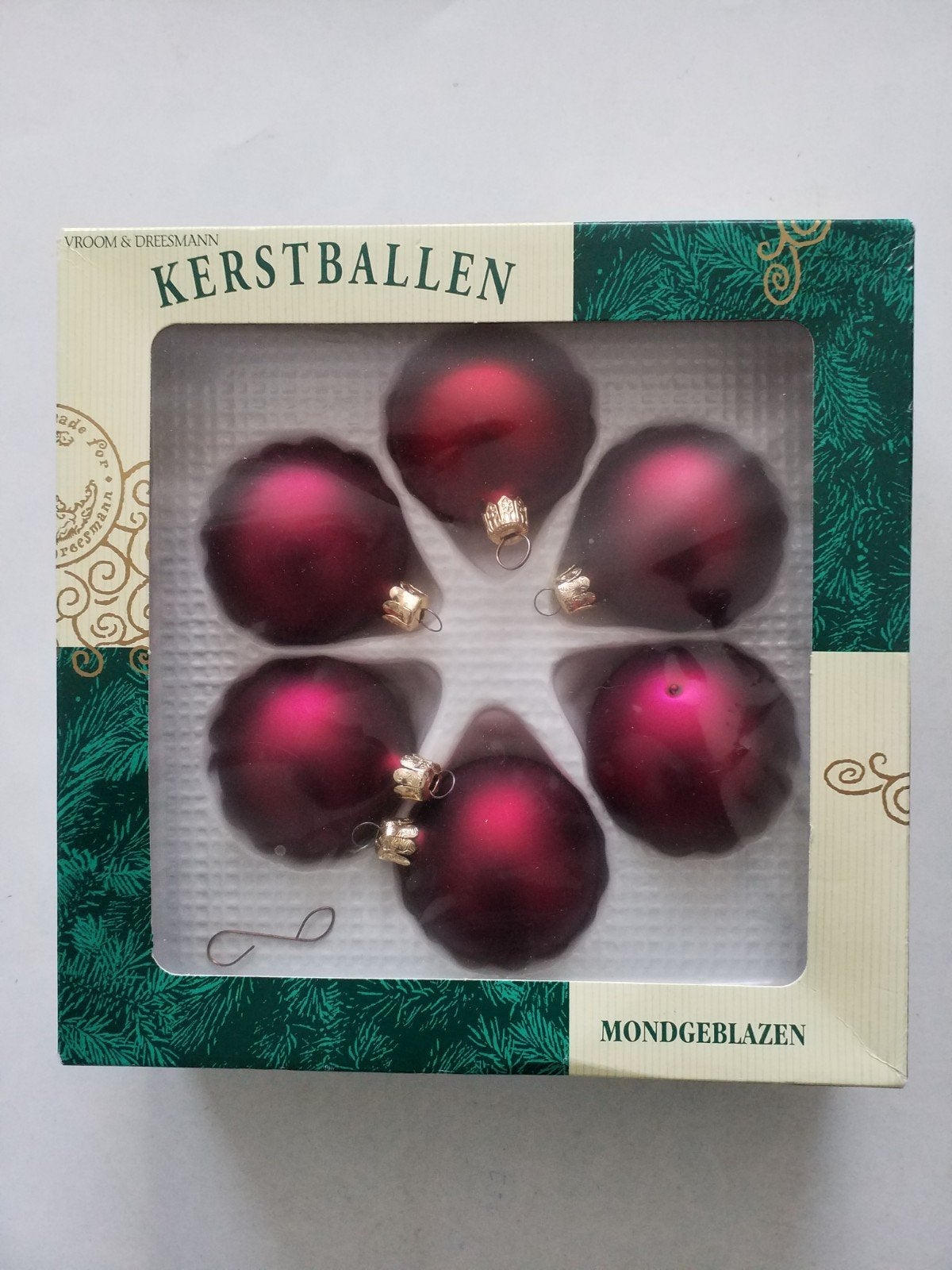 Vintage glazen kerstballen🎄6 stuks, Ophalen, Zo goed als nieuw