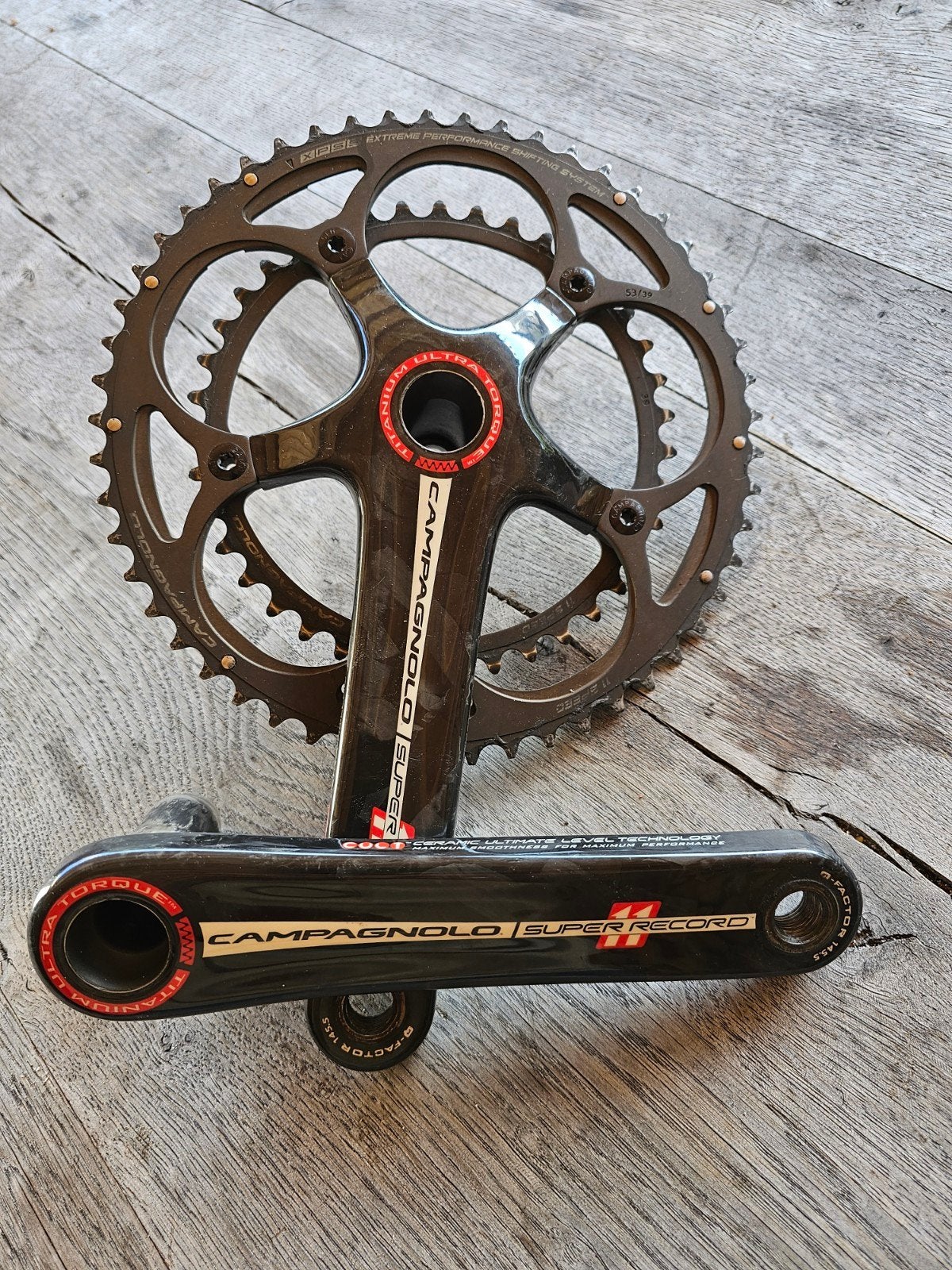 Campagnolo Super Record Ultra Torque Carbon Crankstel 11s |, Ophalen of Verzenden, Racefiets, Carbon