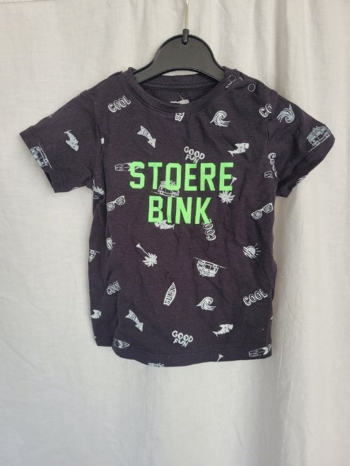 Stoer zwart t-shirt 'Stoere Bink' mt 74 merk Prenatal, ., Ophalen of Verzenden, Zo goed als nieuw, .