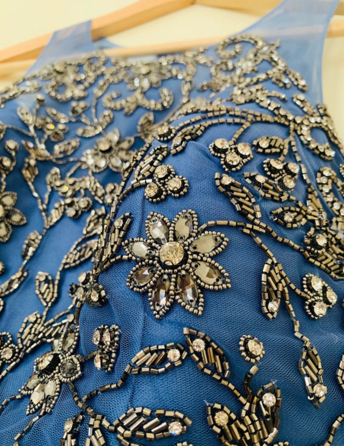 Bruiloft jurk / gala jurk (Abiye elbise), Maat 38/40 (M), Galajurk, Blauw, Ophalen of Verzenden