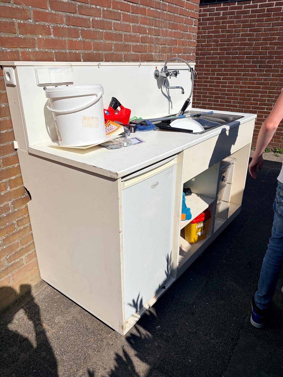 Keukentje nood keuken, camping keuken, mobiele keuken, B, Gebruikt, Ophalen of Verzenden, Gas