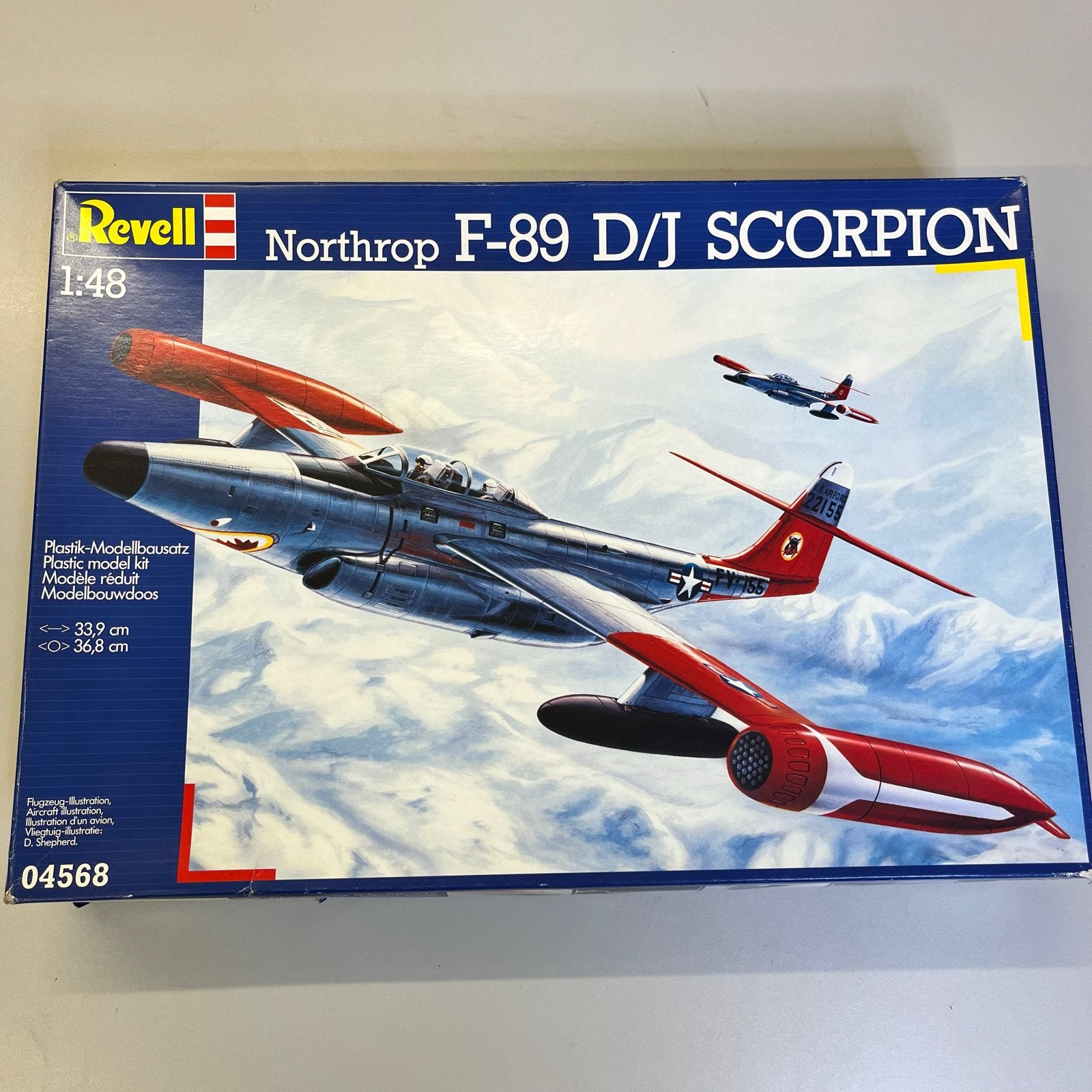 Revell Northrop F-89 D/J Scorpion 1:48 bouwdoos (gestart), Gebruikt, Revell, Ophalen of Verzenden, Groter dan 1:72