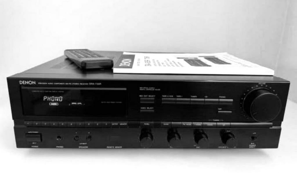 Denon DRA-735R stereo receiver met RC-136 afstandsbediening, Ophalen of Verzenden, Zo goed als nieuw, Denon