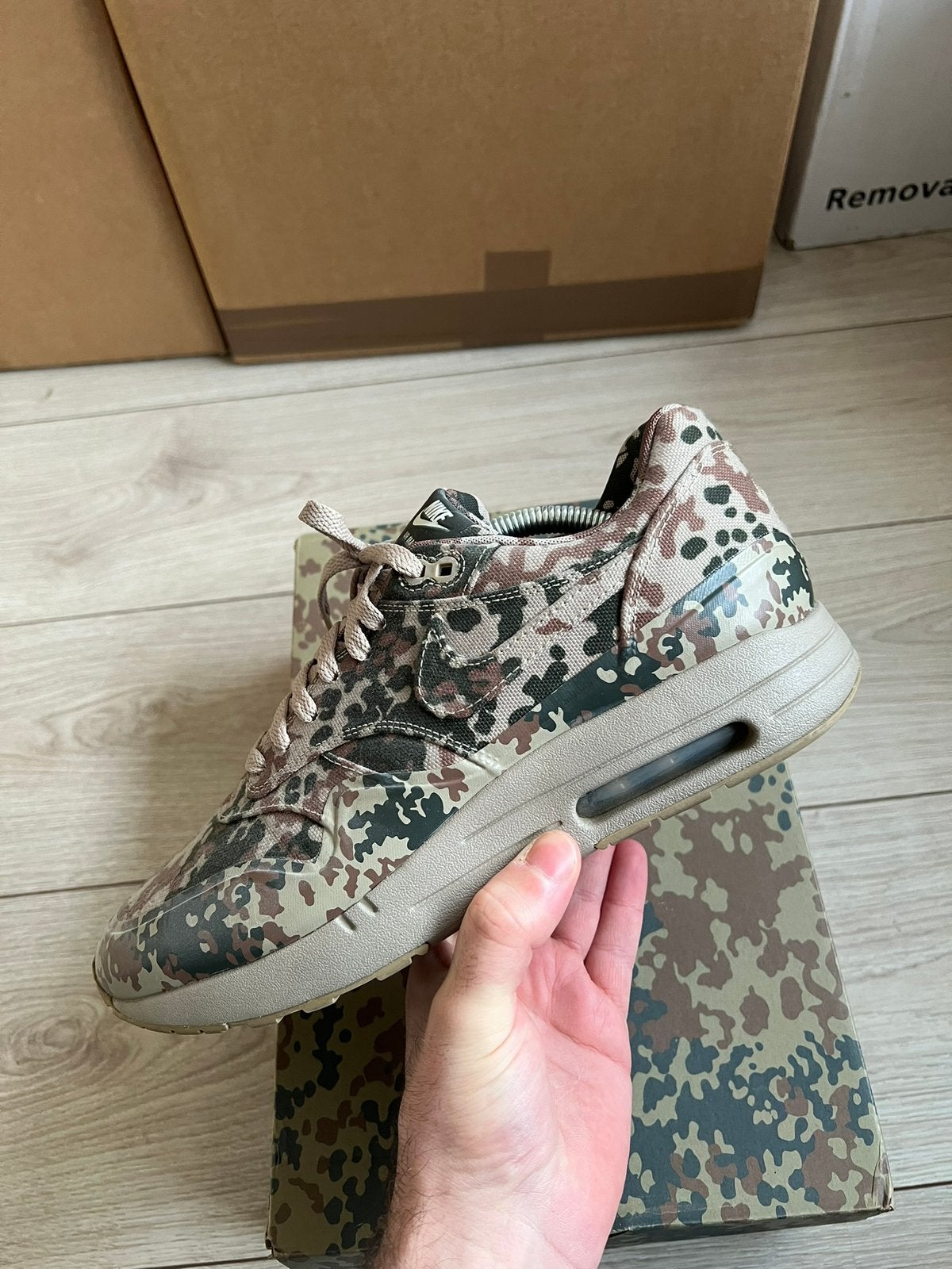 Nike Air Max 1 German Camo US9, Ophalen, Zo goed als nieuw, Overige kleuren