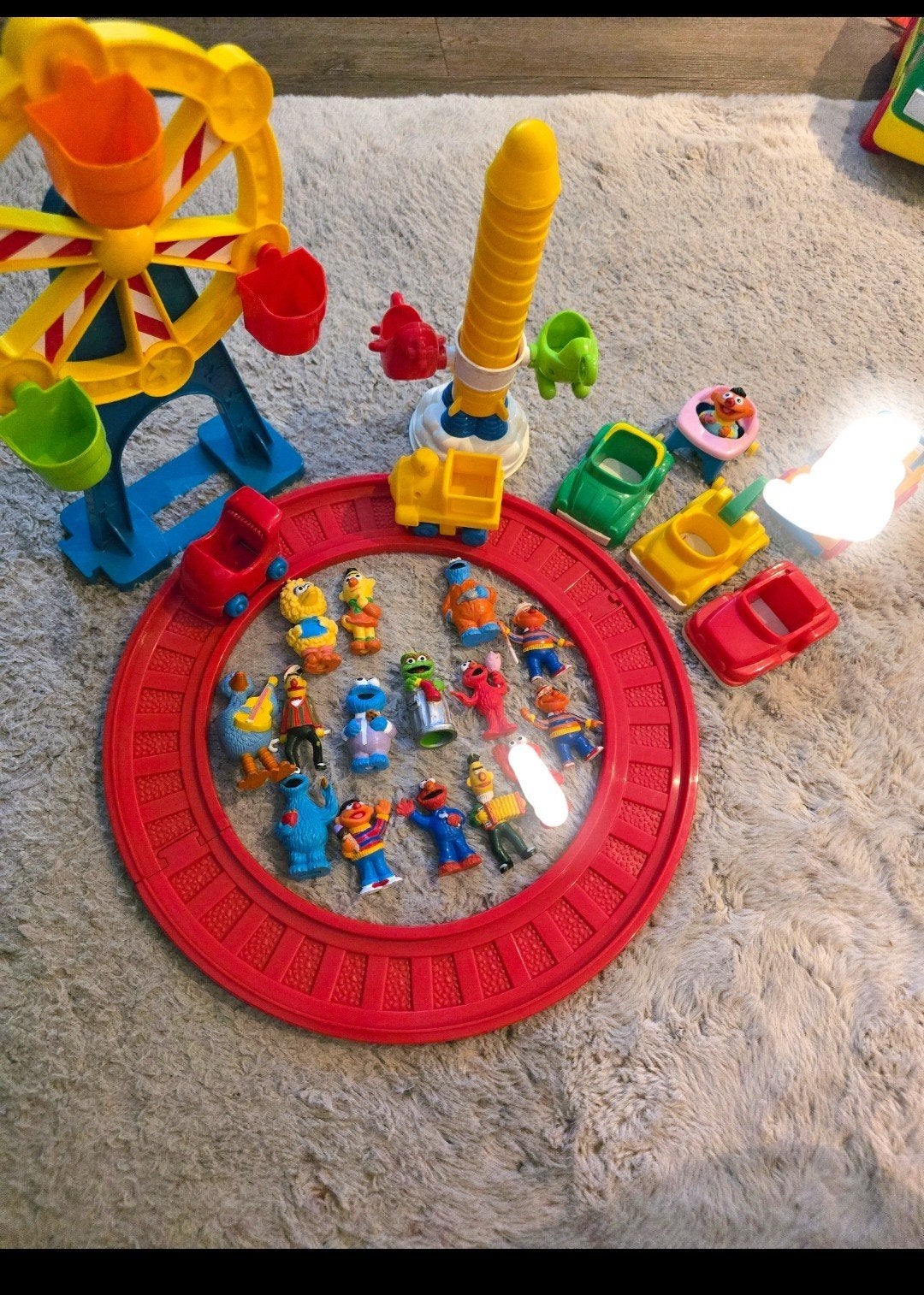 Leuke Sesamstraat set met figuren, Ophalen of Verzenden, Gebruikt