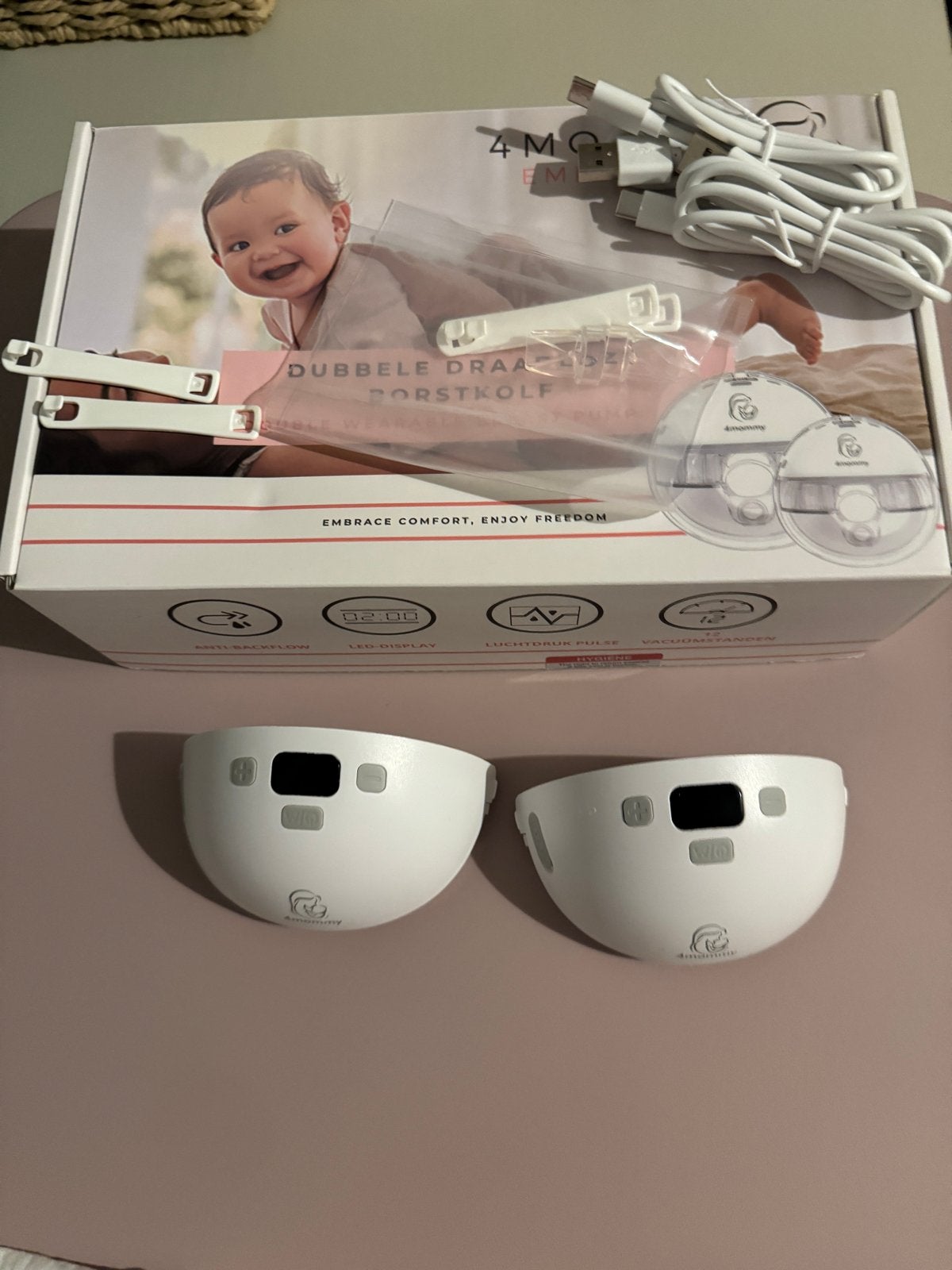 4mommy 2x motor voor dubbele Draagbare Borstkolf, Ophalen of Verzenden, Zo goed als nieuw