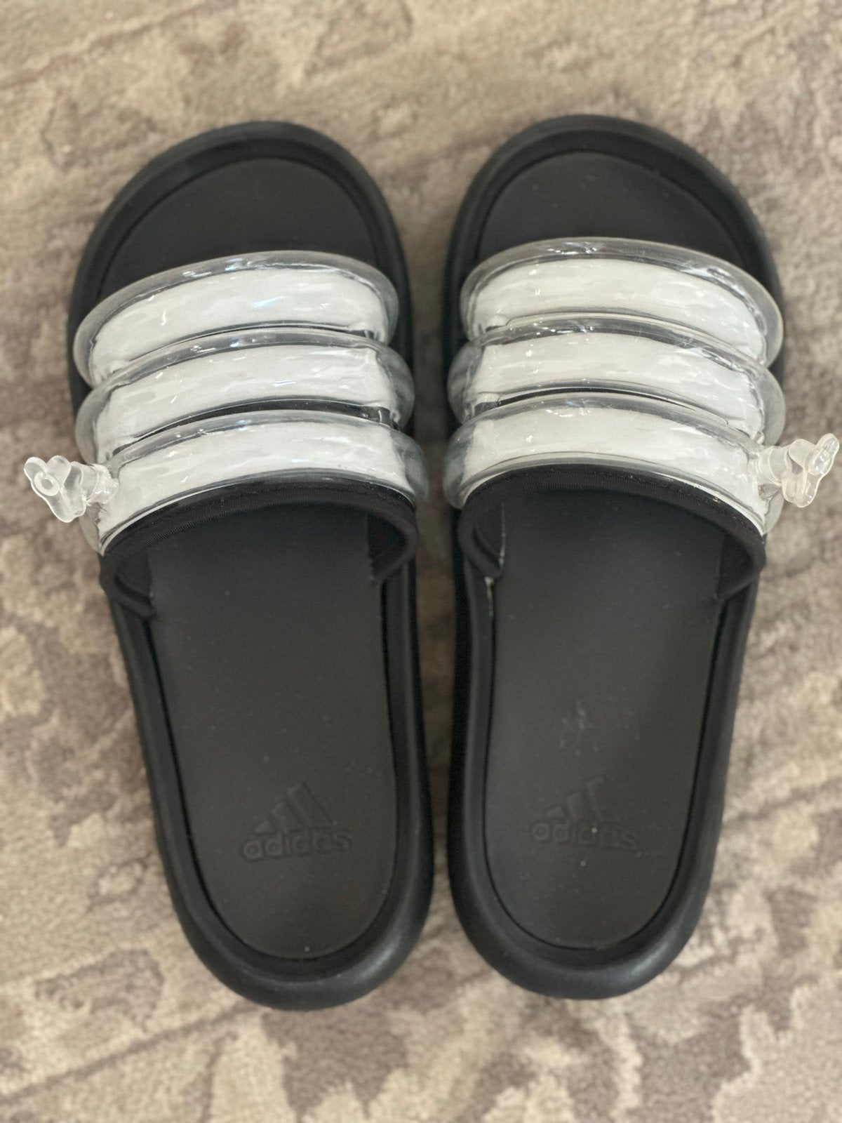 Adidas Adilette Slippers Zwart/Wit - Maat 38, Ophalen of Verzenden, Nieuw, Zwart, Slippers