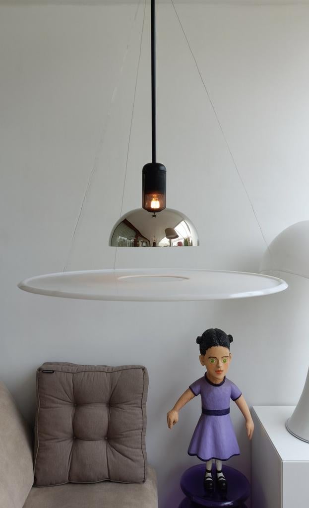 Flos Frisbi hanglamp, Ophalen, Gebruikt, Italiaans design, Minder dan 50 cm