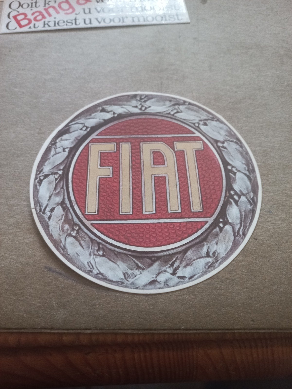 Vintage Fiat logo sticker/, Verzamelen, Ophalen of Verzenden, Gebruikt