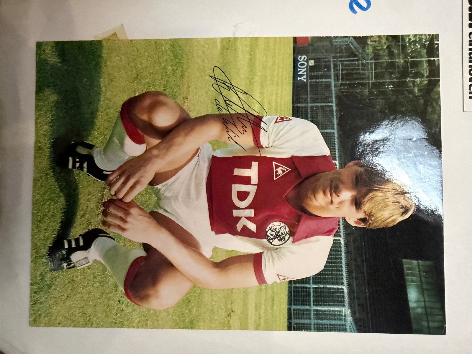 Robbie de Wit originele handtekening op foto, Ophalen of Verzenden, Gebruikt, Ajax, Poster, Plaatje of Sticker