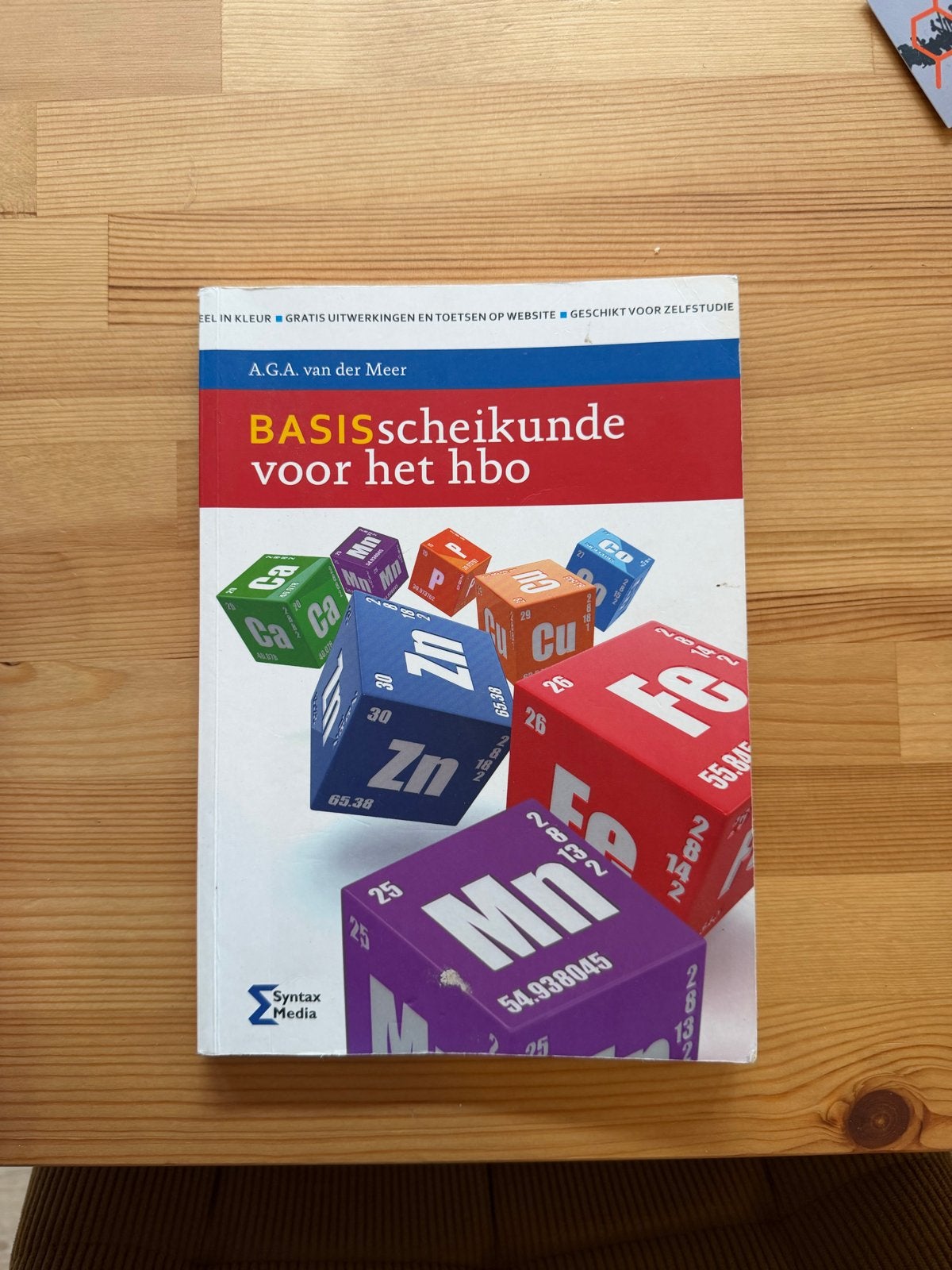 A.G.A. van der Meer - Basisscheikunde voor het HBO, Boeken, A.G.A. van der Meer, Ophalen of Verzenden, Zo goed als nieuw, Natuurwetenschap