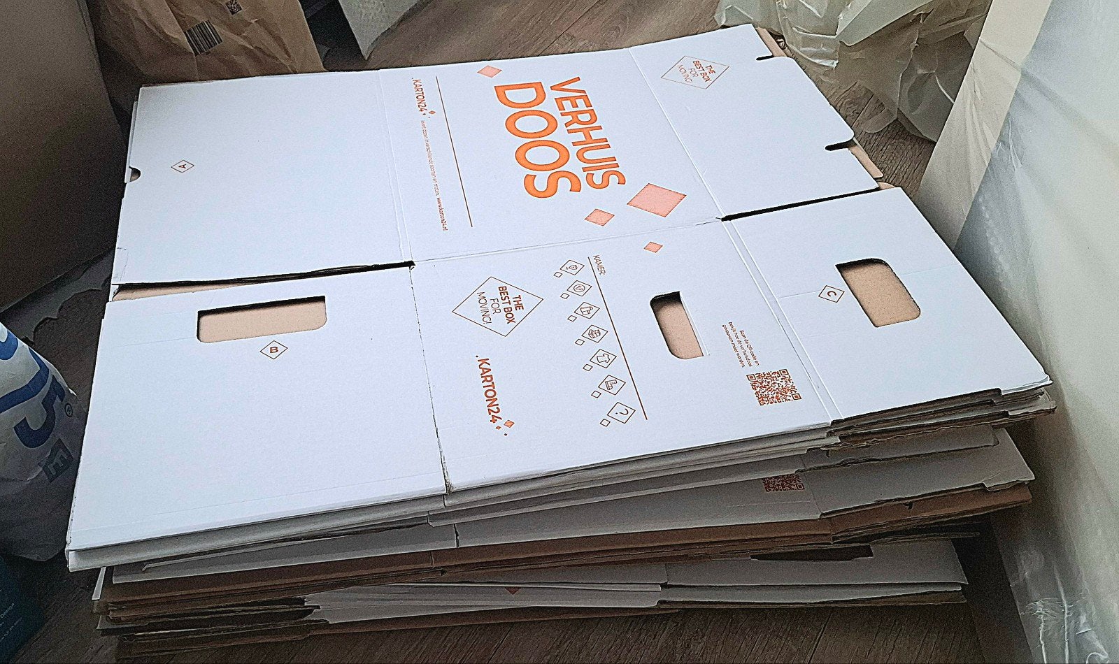 Sterke verhuisdozen, 20st, zo goed als nieuw, Ophalen, Doos, Opvouwbaar, Zo goed als nieuw