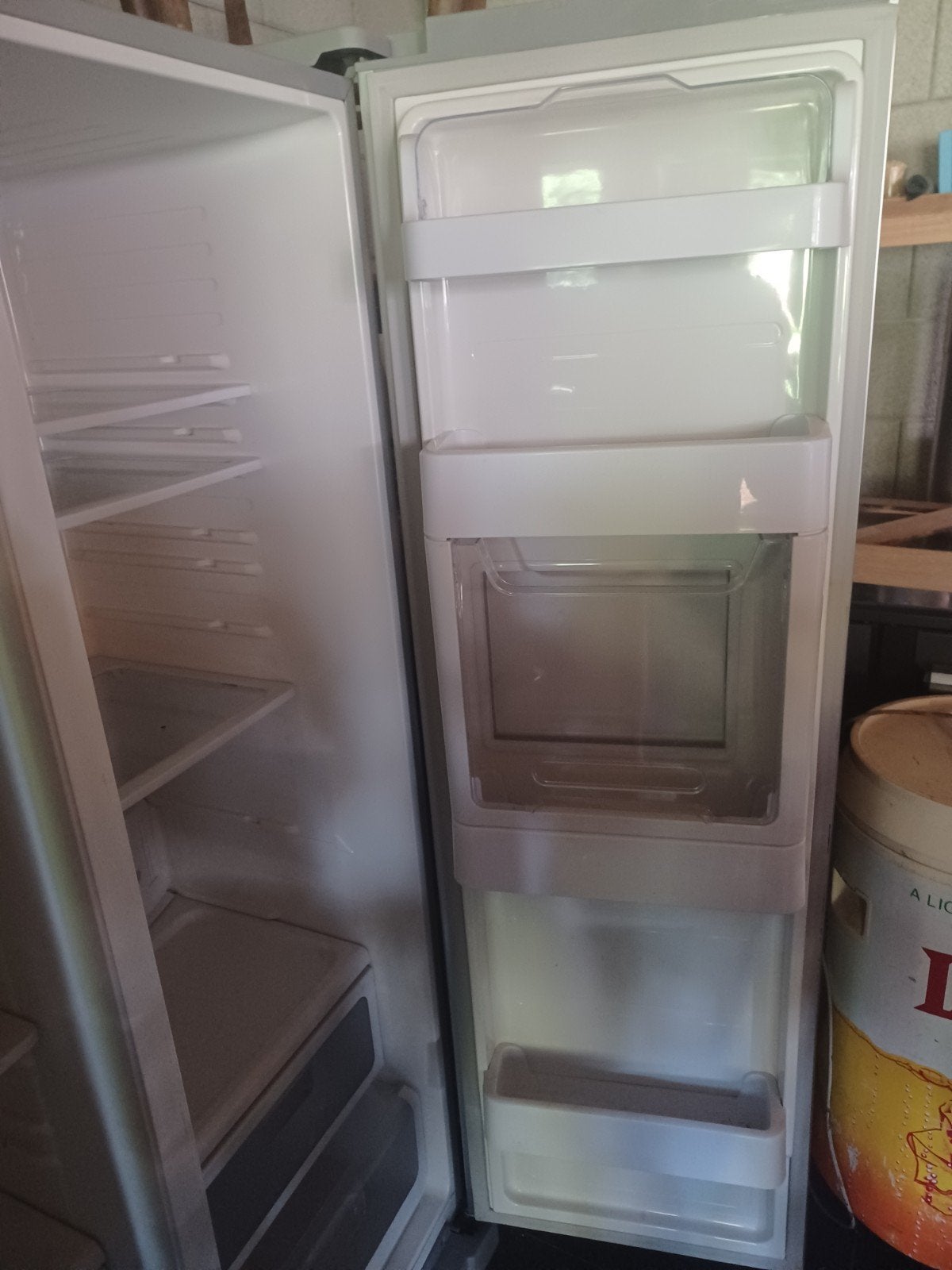 Samsung Side-by-Side Koelkast met Vriezer en IJsdispenser, Ophalen, Gebruikt, 200 liter of meer, 60 cm of meer