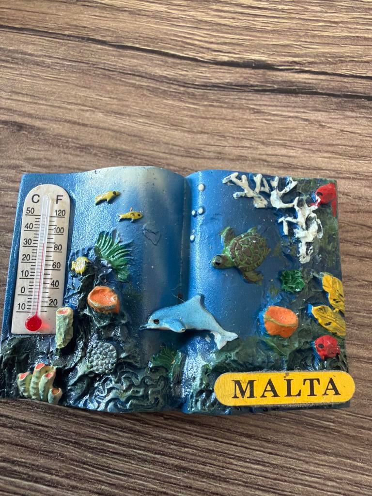 Malta Koelkastmagneet Thermometer - Onderwaterwereld, Verzamelen, Efteling, Ophalen of Verzenden, Zo goed als nieuw