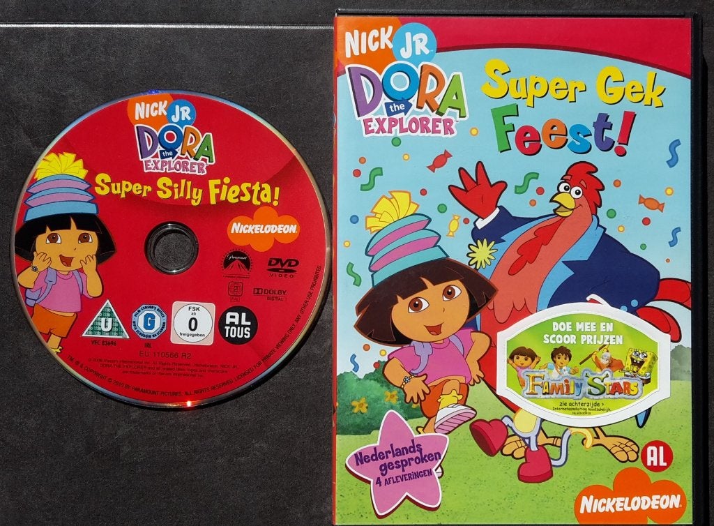 DVD - Dora the Explorer - Super Gek Feest - Nickelodeon Nick, Cd's en Dvd's, Animatie, Alle leeftijden, Tv-serie, Zo goed als nieuw
