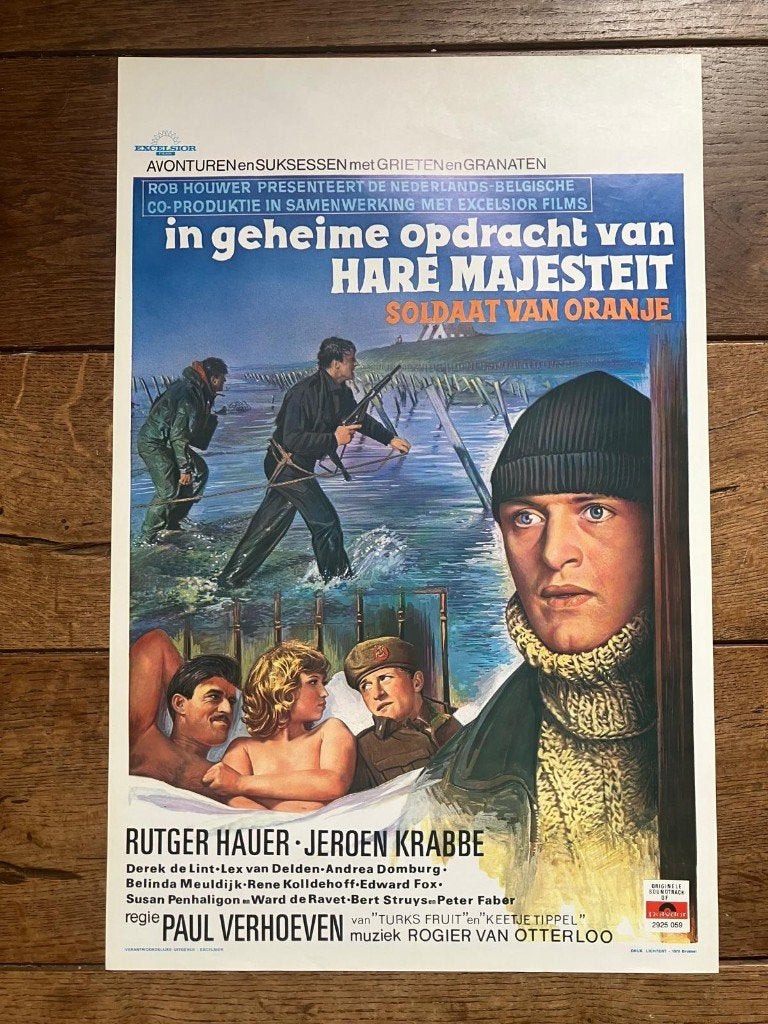 Soldaat van Oranje, orginele (Belgische) poster, Verzamelen, Ophalen of Verzenden, Nieuw, Film, Poster
