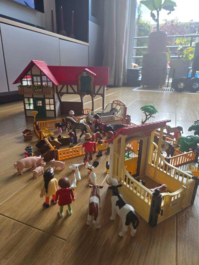 Grote Playmobil boerderij met veel dieren en figuren, Ophalen, Gebruikt, Complete set