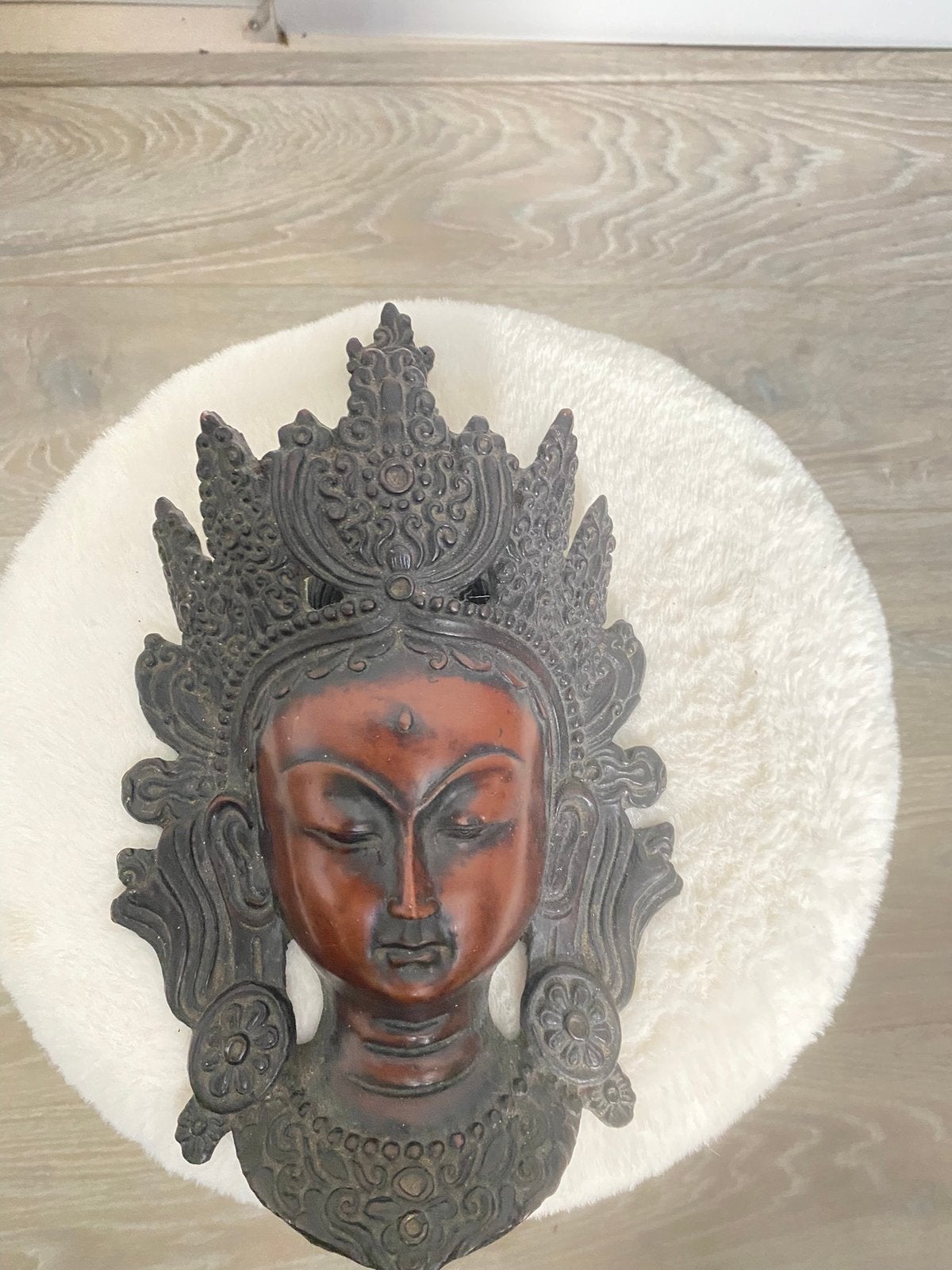 Wanddecoratie hoofd aziatische vrouw, polyresin, Ophalen