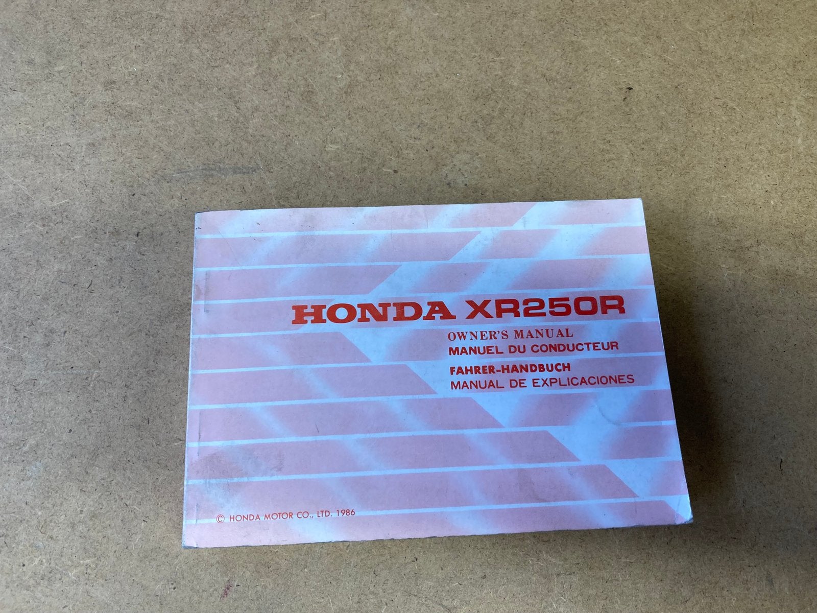 Origineel instruktieboekje HONDA X250R, Motoren, Ophalen of Verzenden, Honda