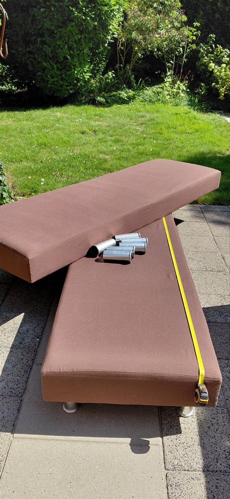 Boxspring 220x140 cm - Comfortabel en Ruim, Ophalen, Gebruikt, Bruin, 140 cm