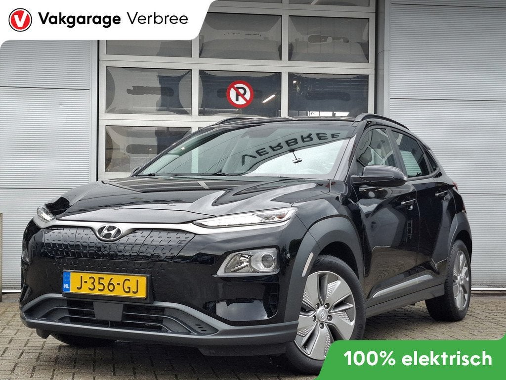 Hyundai KONA EV Comfort 64 kWh | Apple Carplay / Android Aut, Stof, Gebruikt, Zwart, Zwart