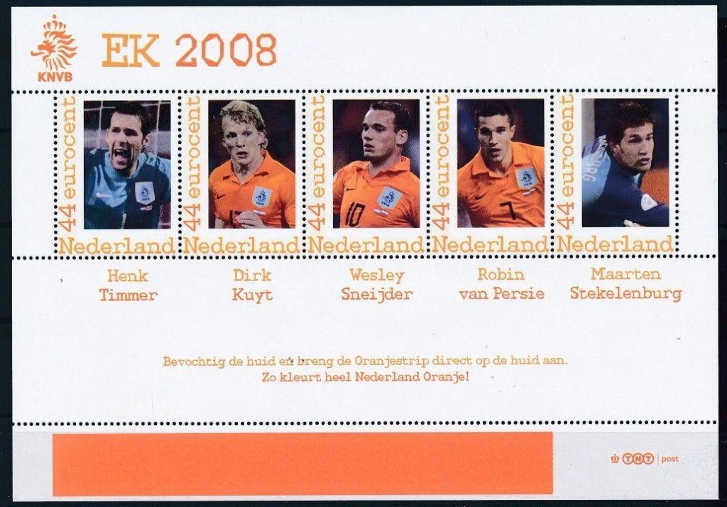 Postzegels EK Voetbal 2008 Nederlands Elftal (2), Postzegels en Munten, Postzegels | Nederland, Ophalen of Verzenden, Na 1940