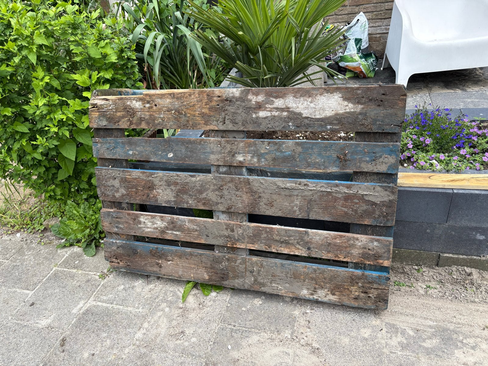 Gebruikte houten pallet voor diverse doeleinden, Doe-het-zelf en Verbouw, Hout en Planken, Ophalen, Gebruikt, 50 mm of meer, Pallet