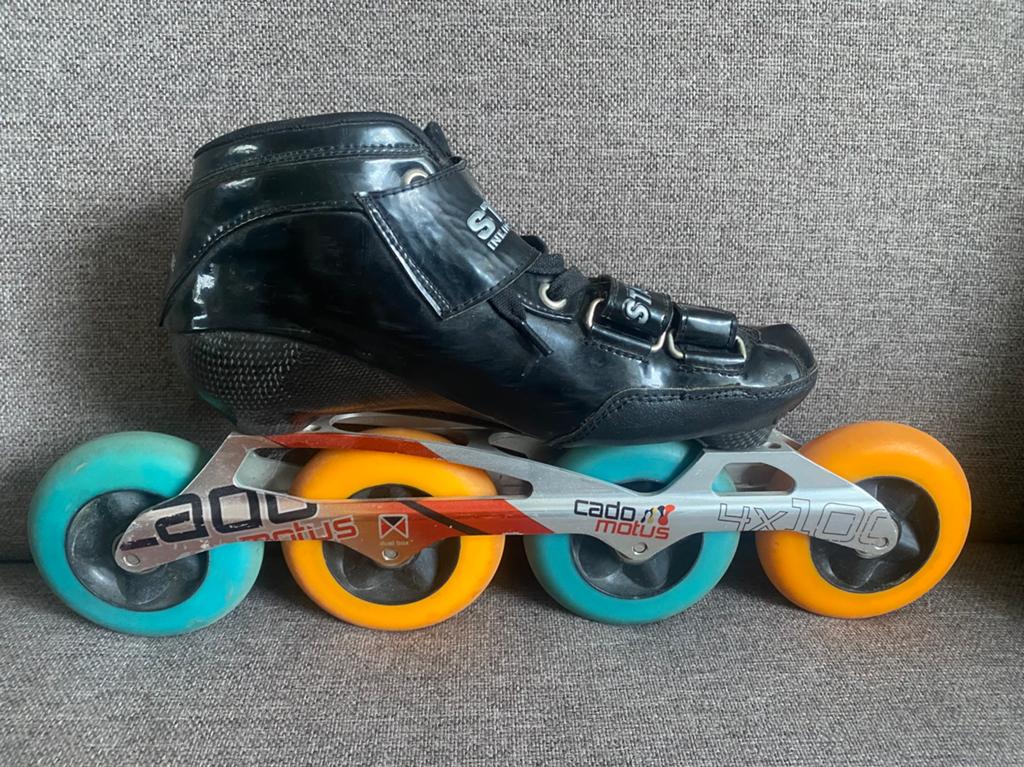 Stone skeelers, Sport en Fitness, Skeelers, Ophalen, Gebruikt, Inline skates 4 wielen