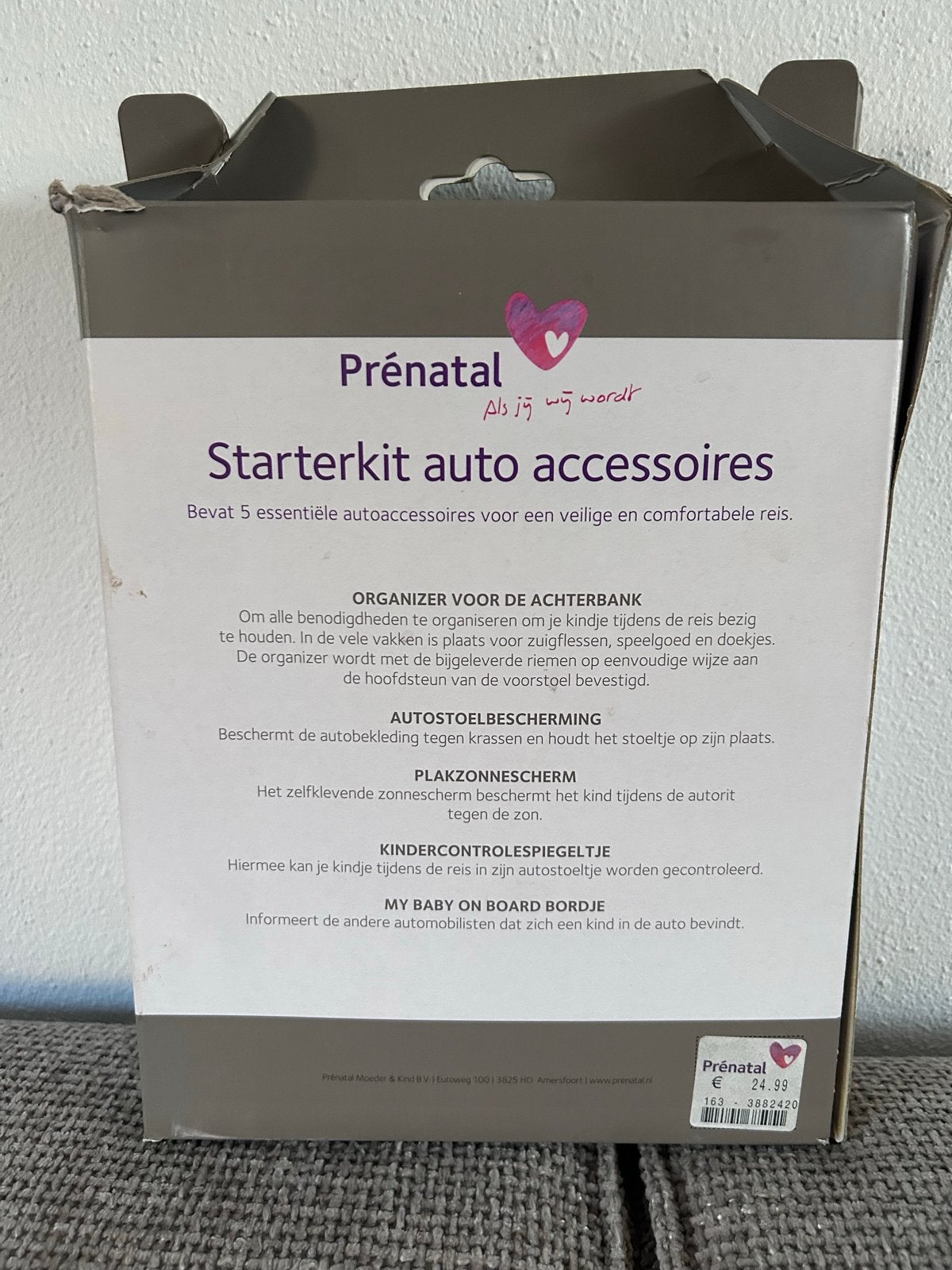 Prénatal Starterkit auto accessoires baby Nieuw in doos, Ophalen of Verzenden, Nieuw