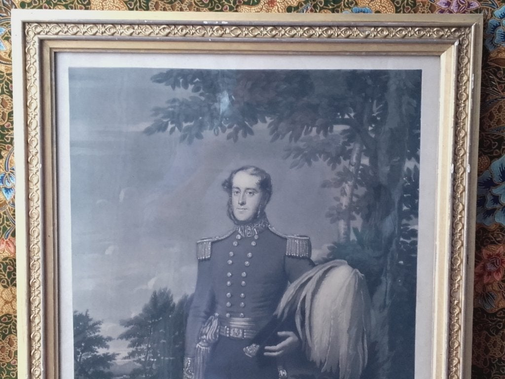 Lord Eglinton grote antieke ingelijste prent uit Engeland., Ophalen