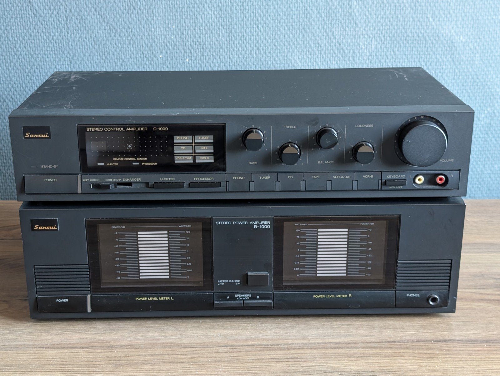 Sansui C-1000 / B-1000 Voor en eindversterker - Mooi!, Ophalen of Verzenden, Zo goed als nieuw, Overige merken