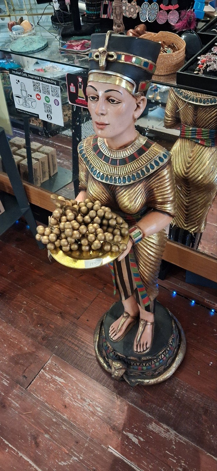 Groot Egyptisch beeld , 114cm hoog, Ophalen of Verzenden, 1 meter - 2 meter, Overige materialen, Beeld