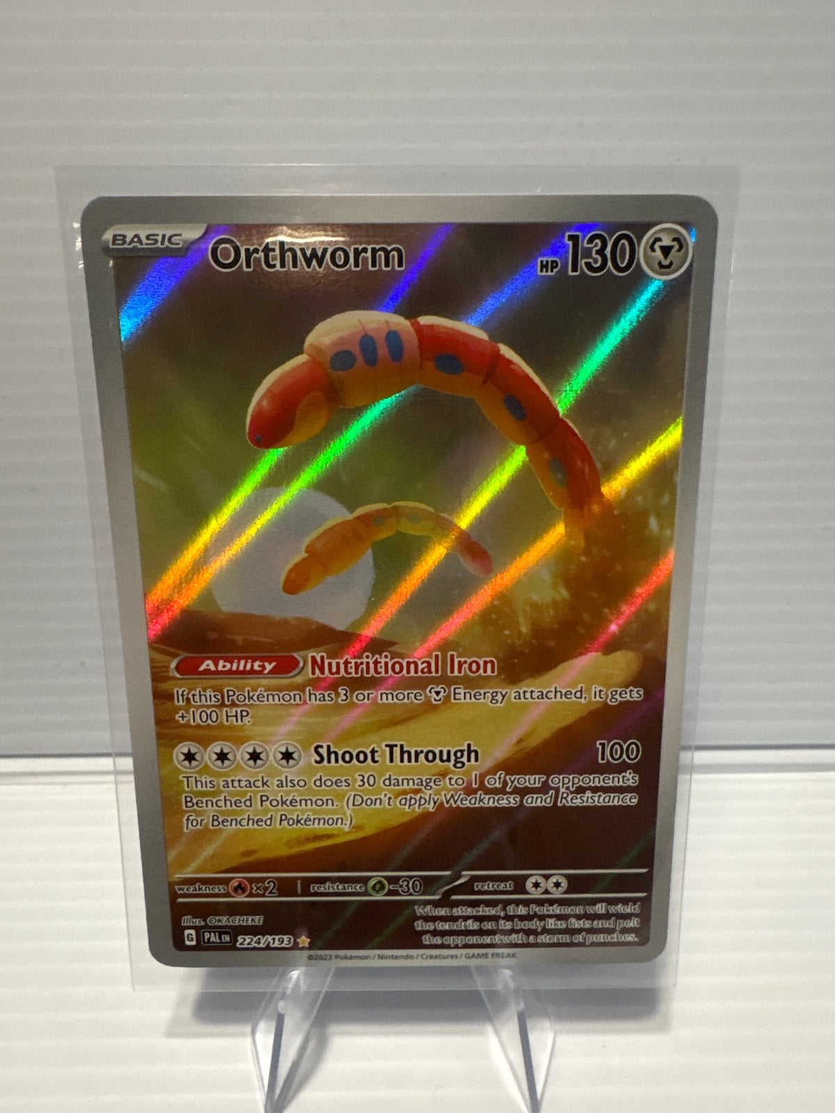 Orthworm 224/193 Paldea Evolved NM Pokémon Kaart, Ophalen of Verzenden, Zo goed als nieuw, Losse kaart, Foil