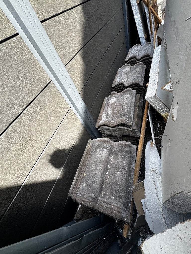 Sneldek dakpannen, Doe-het-zelf en Verbouw, Dakpannen en Dakbedekking, Ophalen, Gebruikt, Steen of Klei, 15 m² of meer