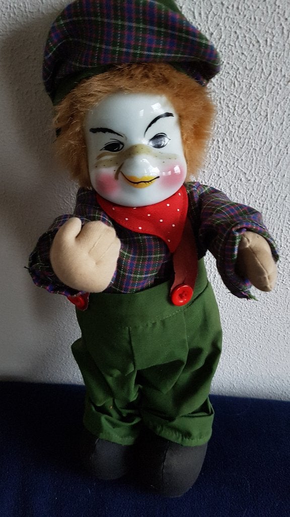 Leuk aangekleed porseleinen mannetje - ca. 30 cm, Ophalen of Verzenden, Gebruikt, Overige typen