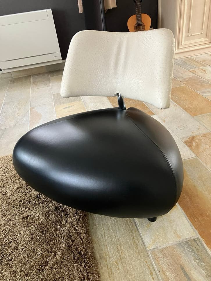 Leolux Pallone, Ophalen, Gebruikt, Zwart, Leer