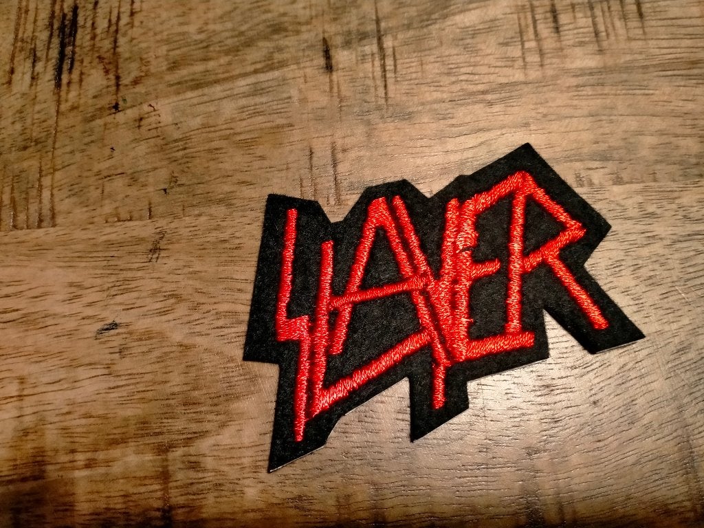 Slayer vintage rock hardrock muziek patch logo kleding, Ophalen of Verzenden, Nieuw, Kleding