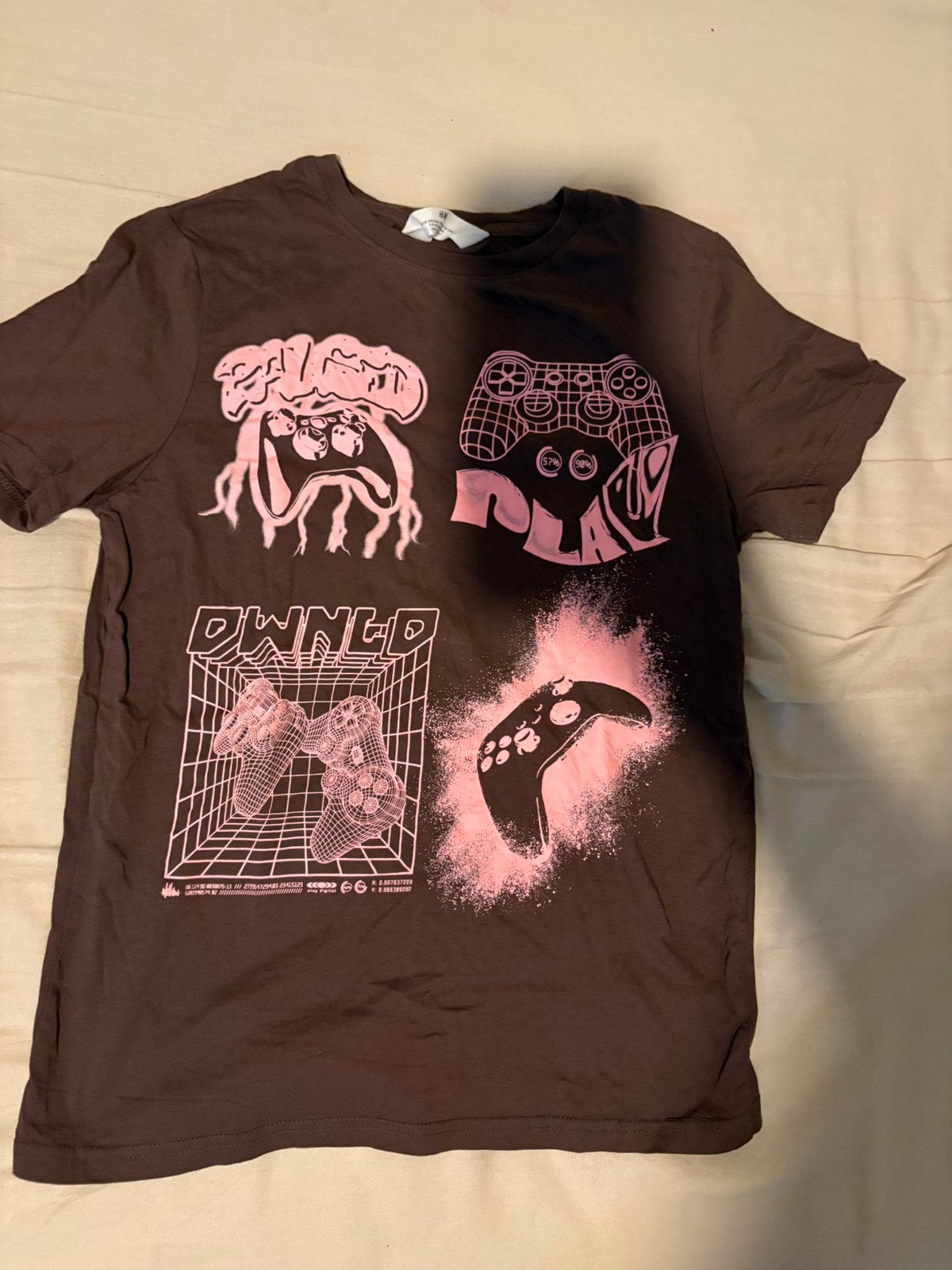 Bruine game shirt 158/164, Ophalen of Verzenden, Zo goed als nieuw, Overige maten, Bruin