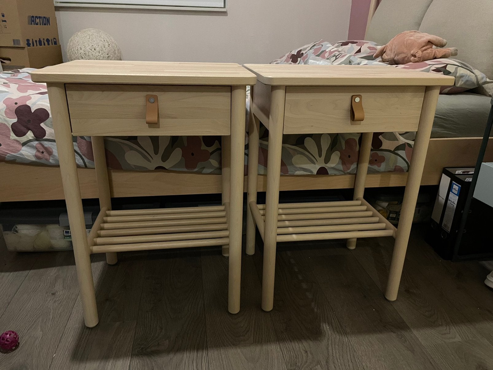 2 nachtkastjes van Ikea, Ophalen, Zo goed als nieuw, Minder dan 45 cm