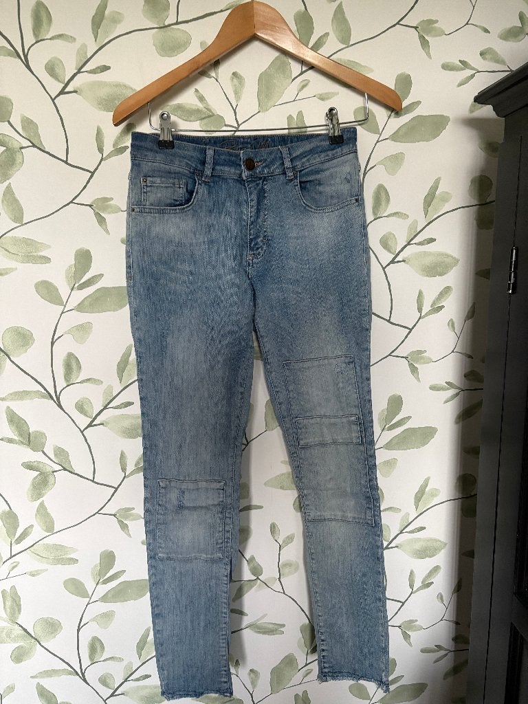 Para Mi spijkerbroek met kniestukken maat 36 lengte 28, Para Mi, Blauw, Ophalen of Verzenden, Zo goed als nieuw