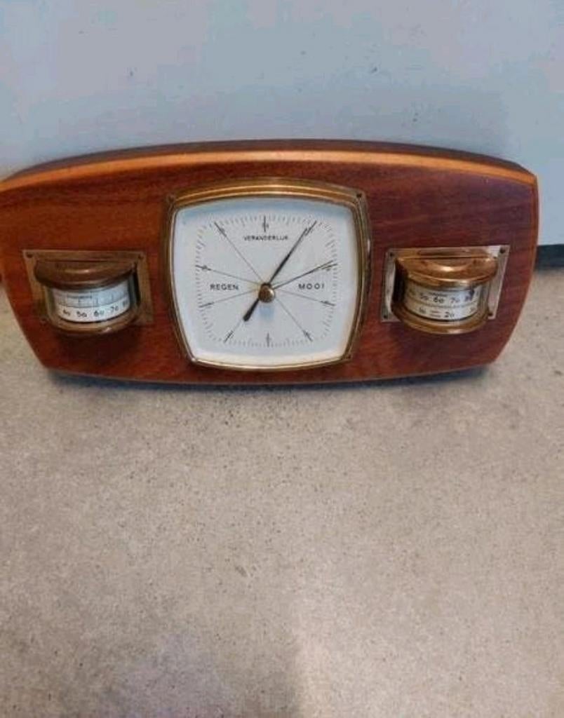vintage retro barometer weerstation, Verzamelen, Retro, Huis en Inrichting, Ophalen of Verzenden