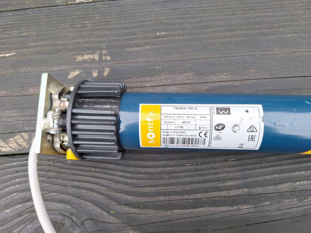 Somfy motor, Minder dan 100 cm, Wit, Ophalen of Verzenden, Zo goed als nieuw