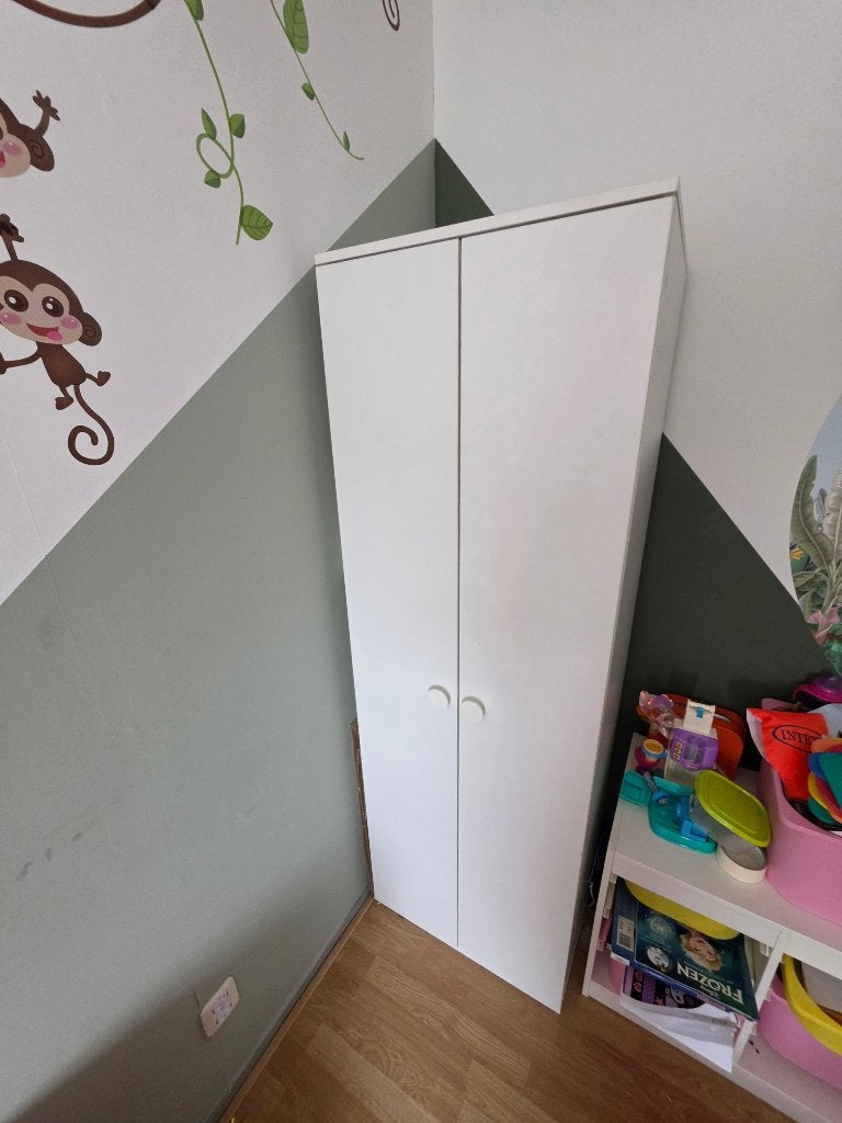 IKEA GODISHUS kledingkast, wit (60x51x178 cm), Ophalen, Met deur(en), 50 tot 100 cm, Zo goed als nieuw