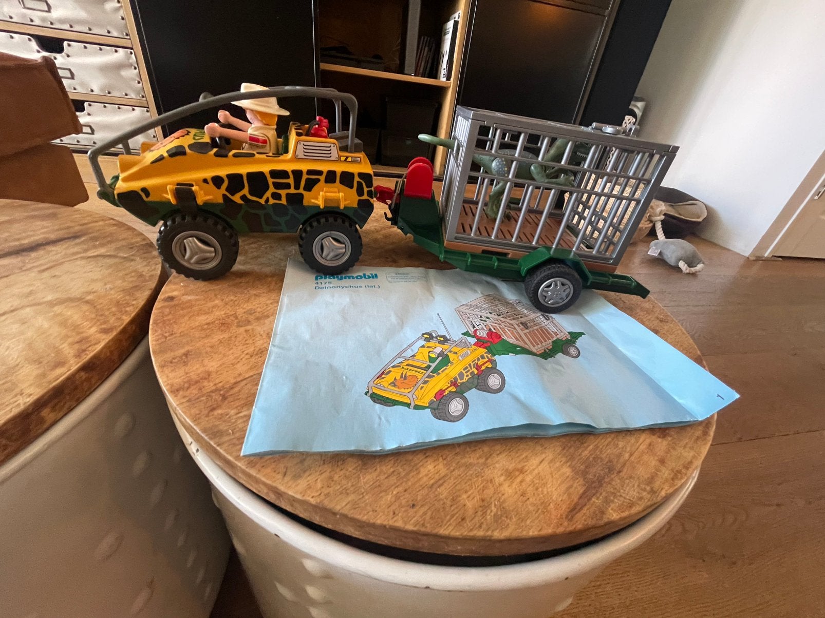 Playmobil safari auto met trailer, Ophalen of Verzenden, Gebruikt