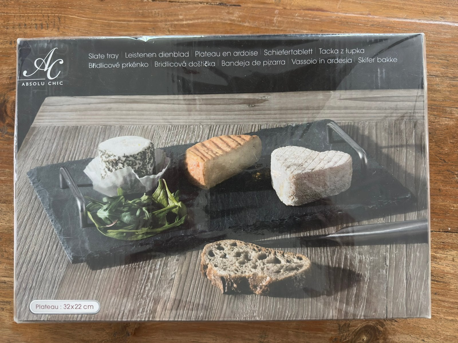 Leistenen dienblad, NIEUW!, Snij-/serveerplank, Nieuw, Ophalen of Verzenden, Zwart