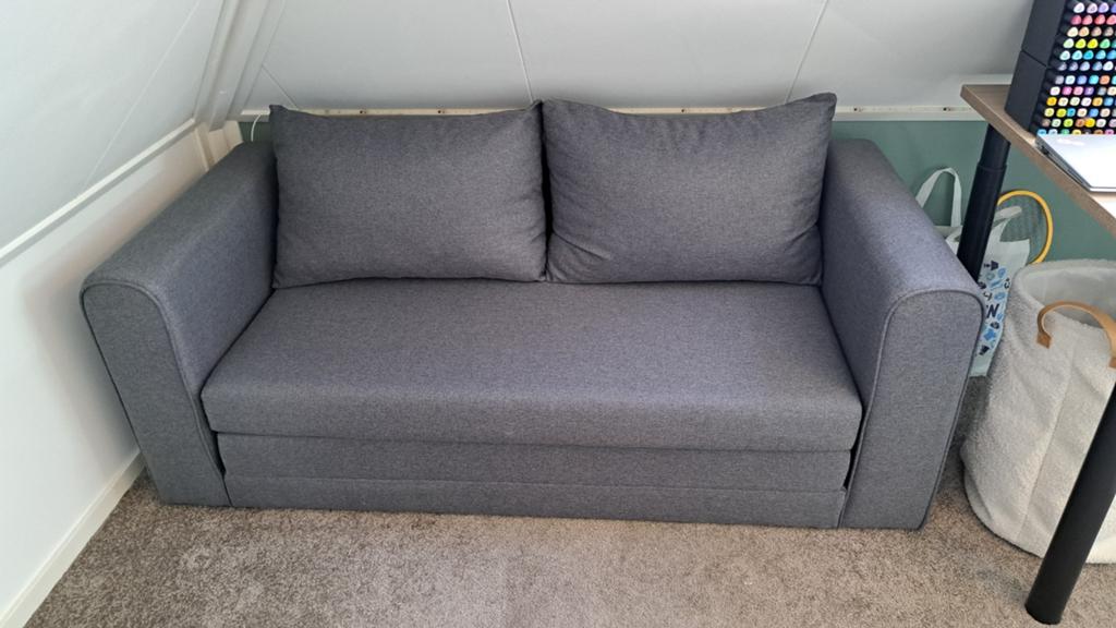 Slaapbank, Ophalen, Tweepersoons, Zo goed als nieuw, 200 cm