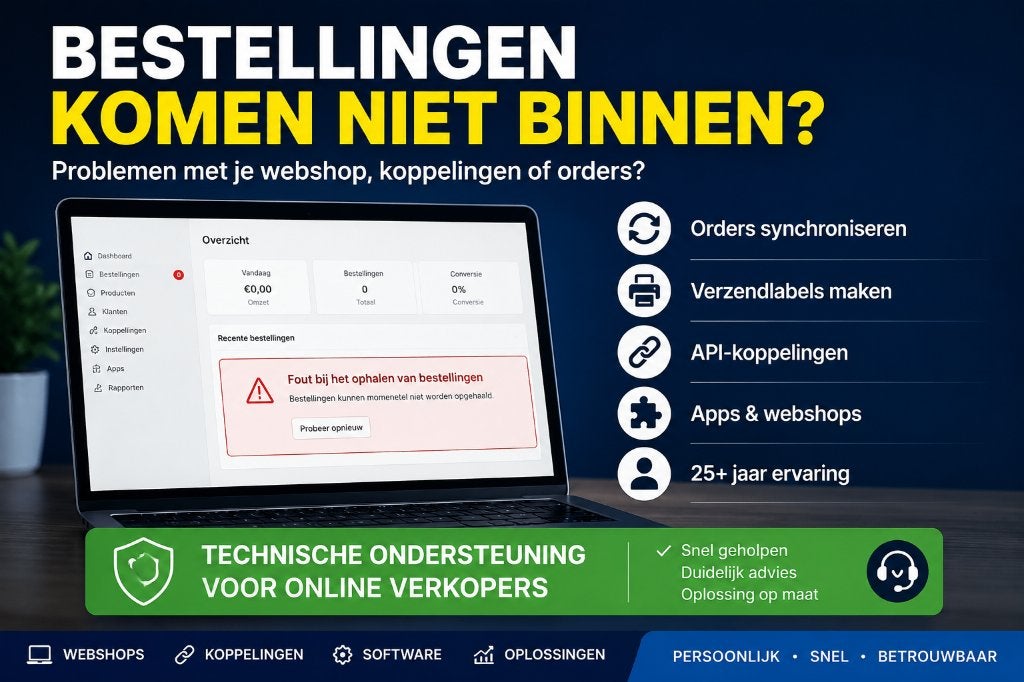 Bol. Shopify of WooCommerce probleem? Ik help direct, Ophalen, Nieuw, Metaal, Overige typen