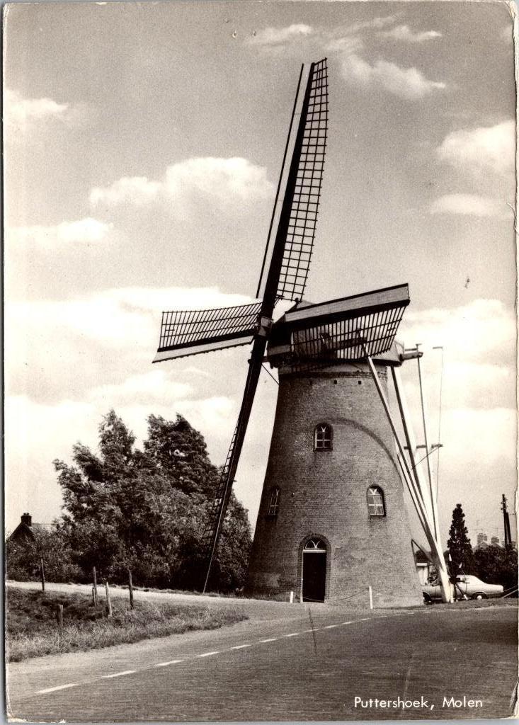 Puttershoek - Molen, Verzamelen, Verzenden, 1960 tot 1980, Gelopen, Zuid-Holland