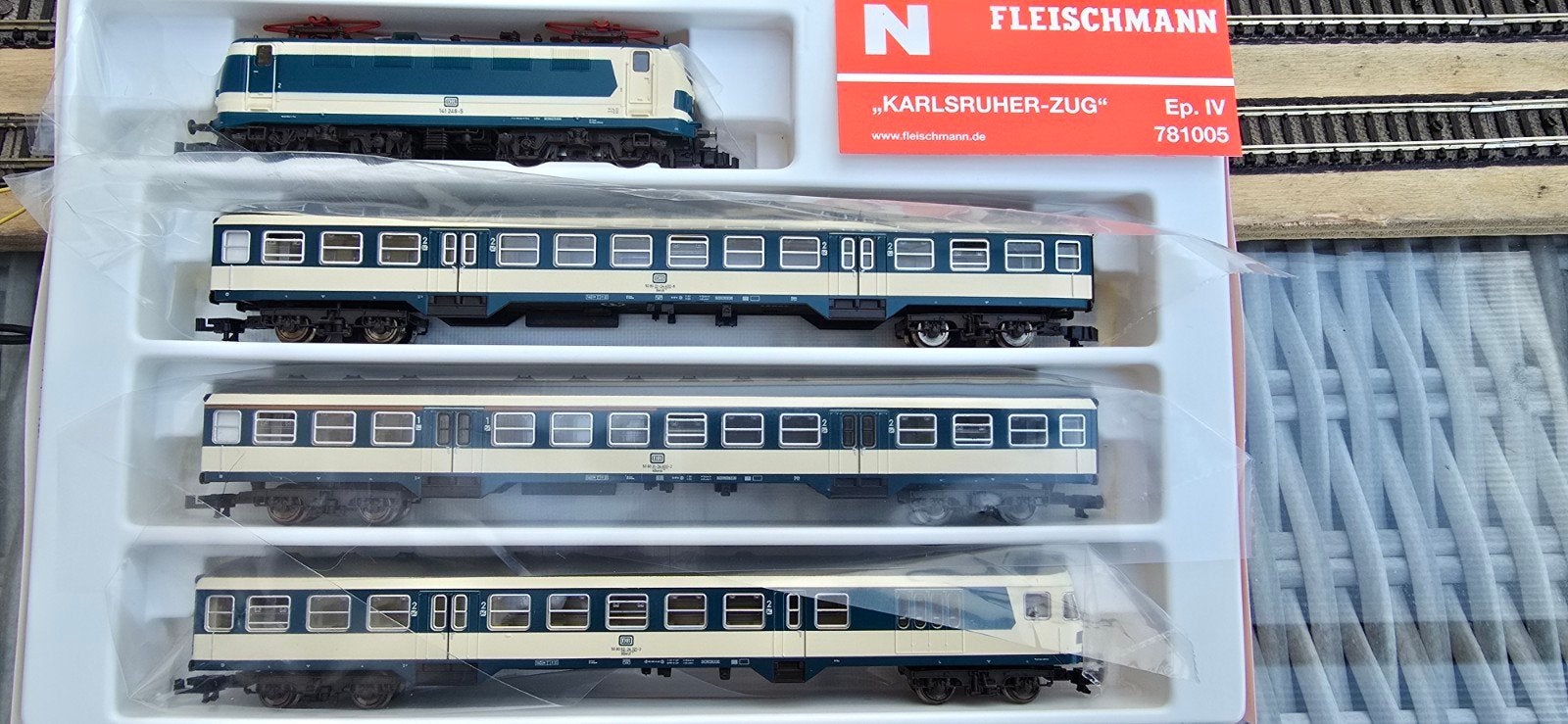 fleischmann piccolo 781005 Zugset "Karlsruher-Zug" top ovp, Gebruikt, Gelijkstroom, Fleischmann, Wagon